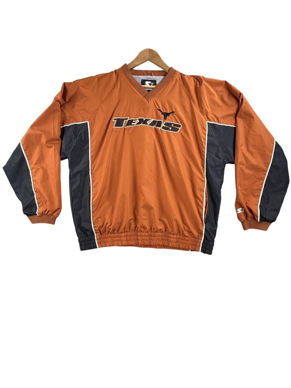 Vintage Texas Longhorns Jacket Mens Large Orange NCAA Football Starter Pullover